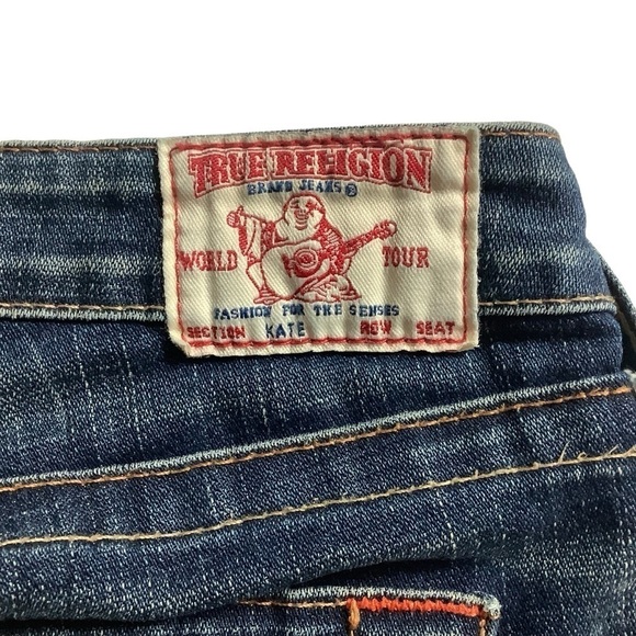 True Religion Medium Wash Kate Mid-rise Cropped Jeans Size 25 - Picture 7 of 8